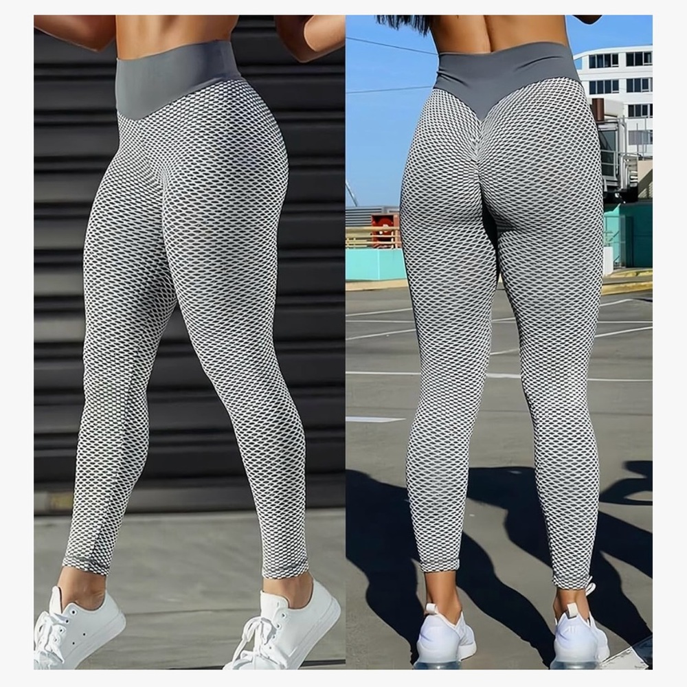 High-Waisted Gray Leggings. Size Small.